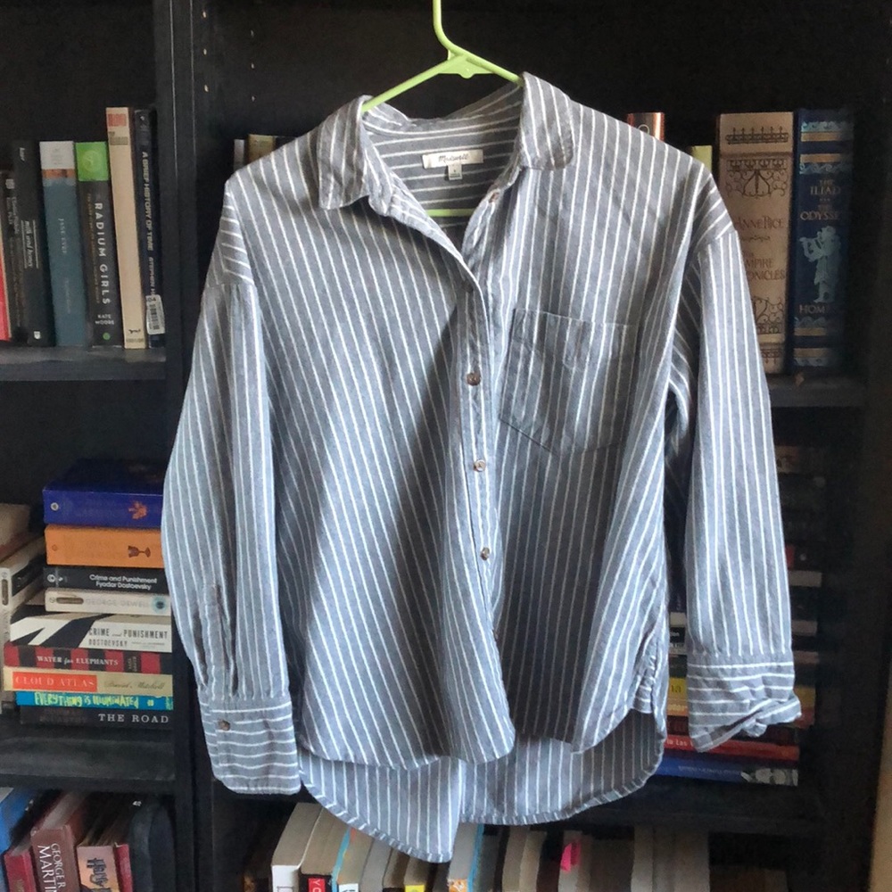 Madewell striped flannel shirt